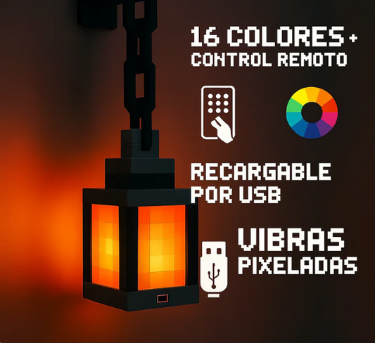Lámpara LED Pixel Art Decorativa